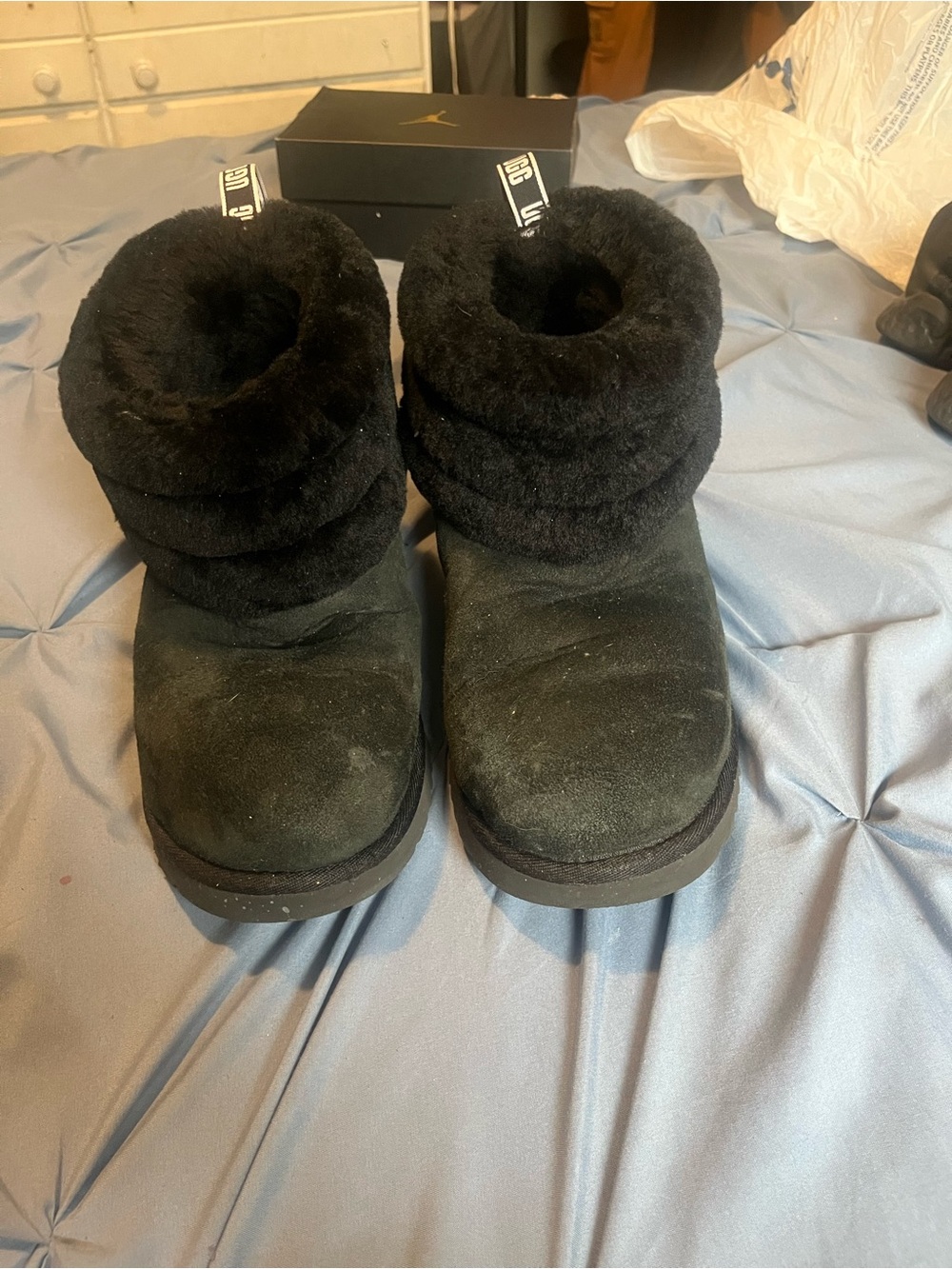 UGG Fluff Mini Quilted Boots Womens US 8 EU39